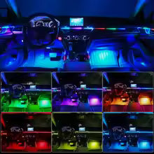 Kit d’Éclairage d’Ambiance Auto 18-en-1 | 64 Couleurs RGB