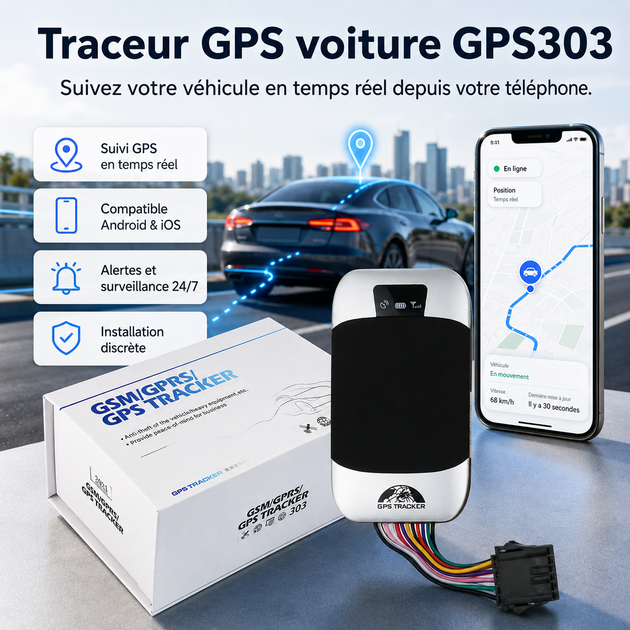 COBAN™ GPS303 | Gardez Toujours Un Œil Sur Votre Véhicule