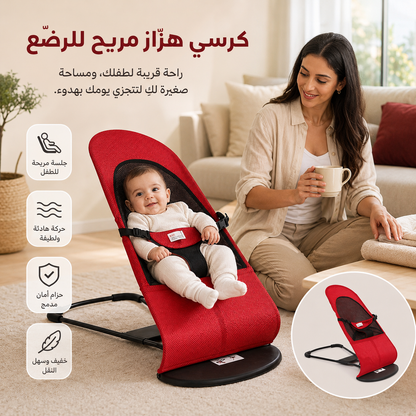 BabyEase™ كرسي هزّاز مريح للرضّع | راحة للطفل ومساحة أكبر للأم